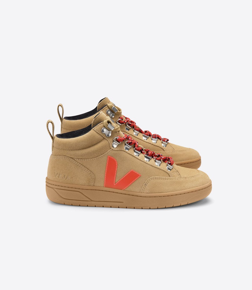 Tenis Veja Hombre - Roraima Suede - Marrom/Naranjas - 201IBRNDG